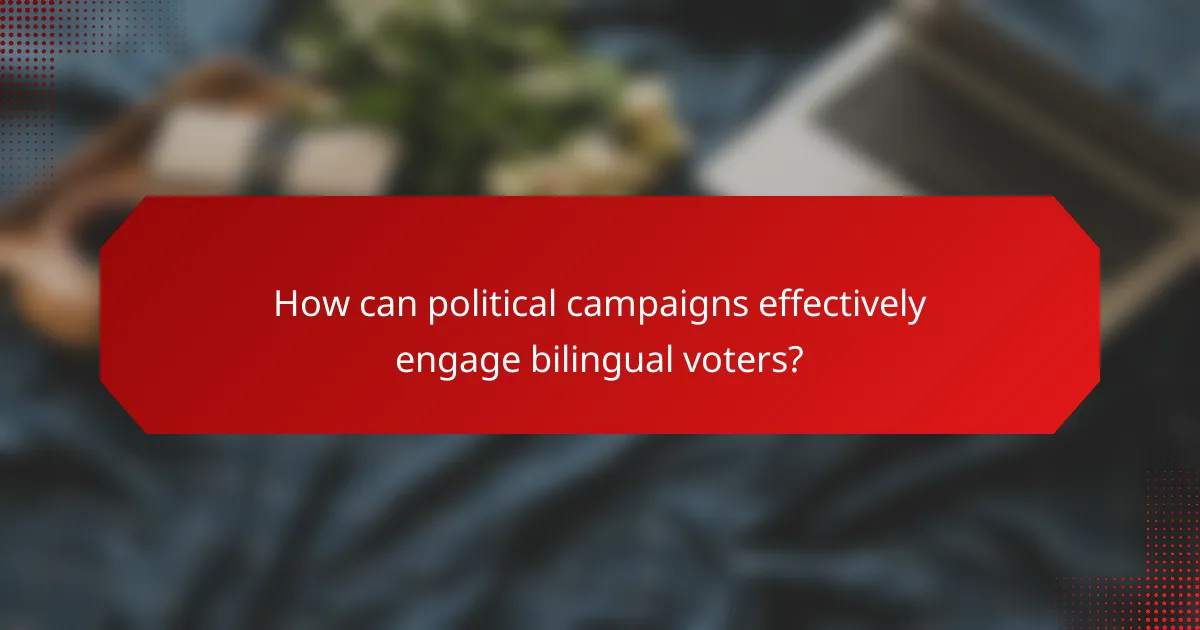 How can political campaigns effectively engage bilingual voters?
