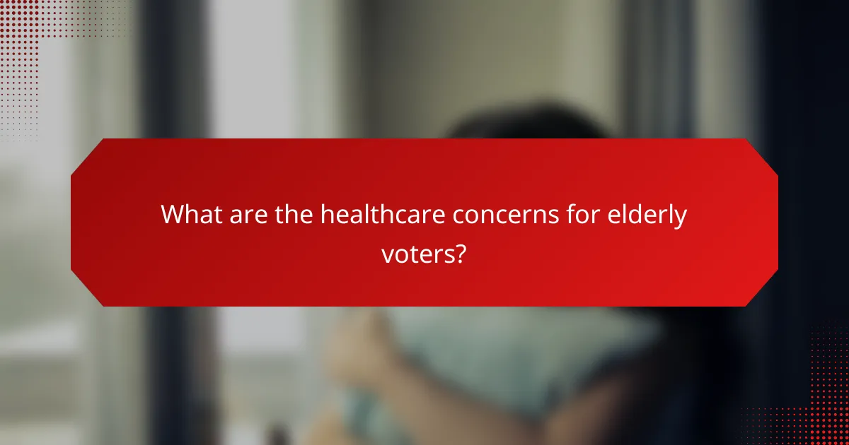 What are the healthcare concerns for elderly voters?
